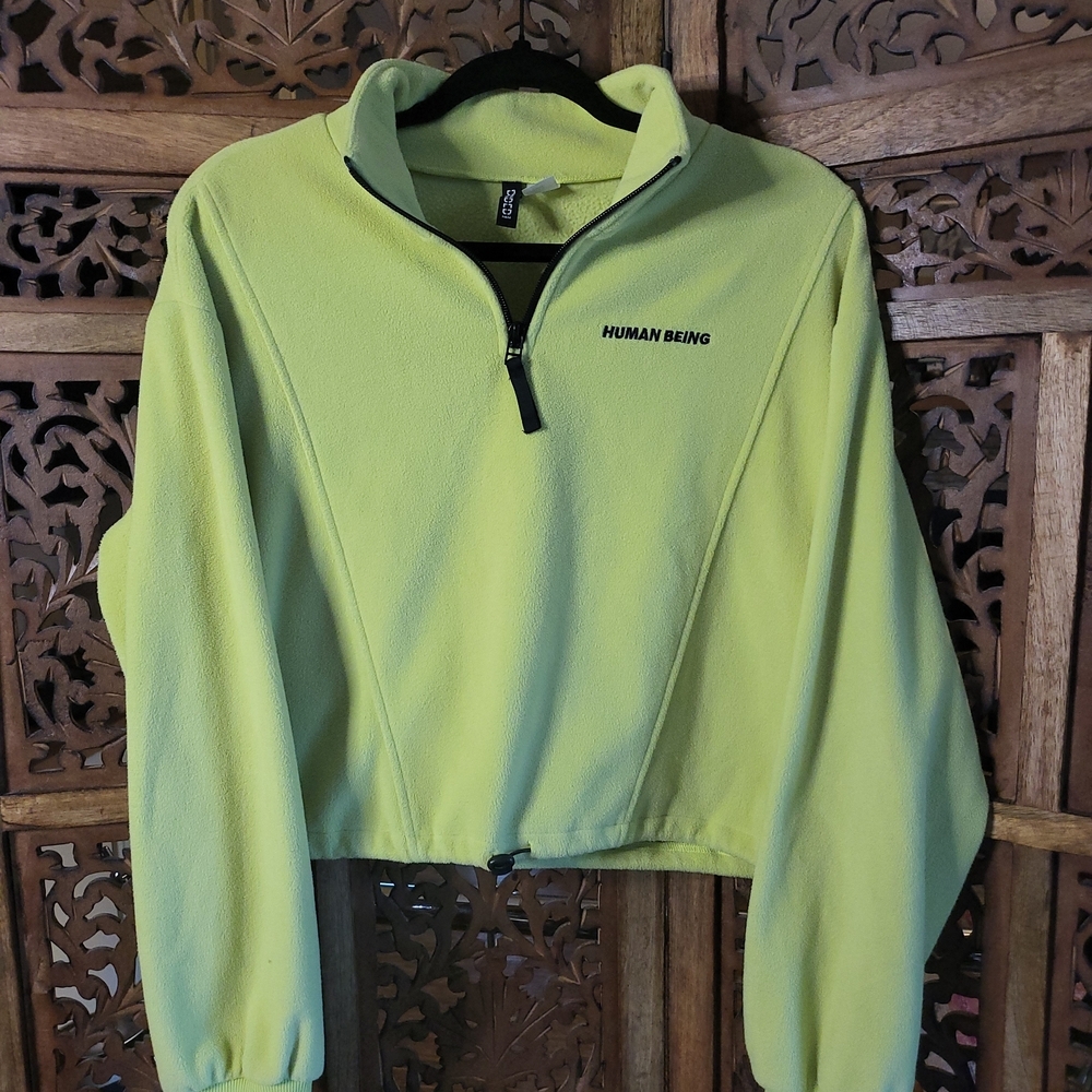 H&M Divided Light Green Fleece Pullover